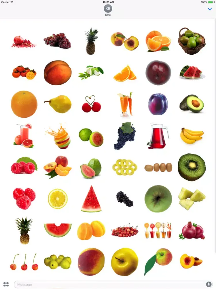 Скриншоты Fruits Pack for iMessage iPad 
