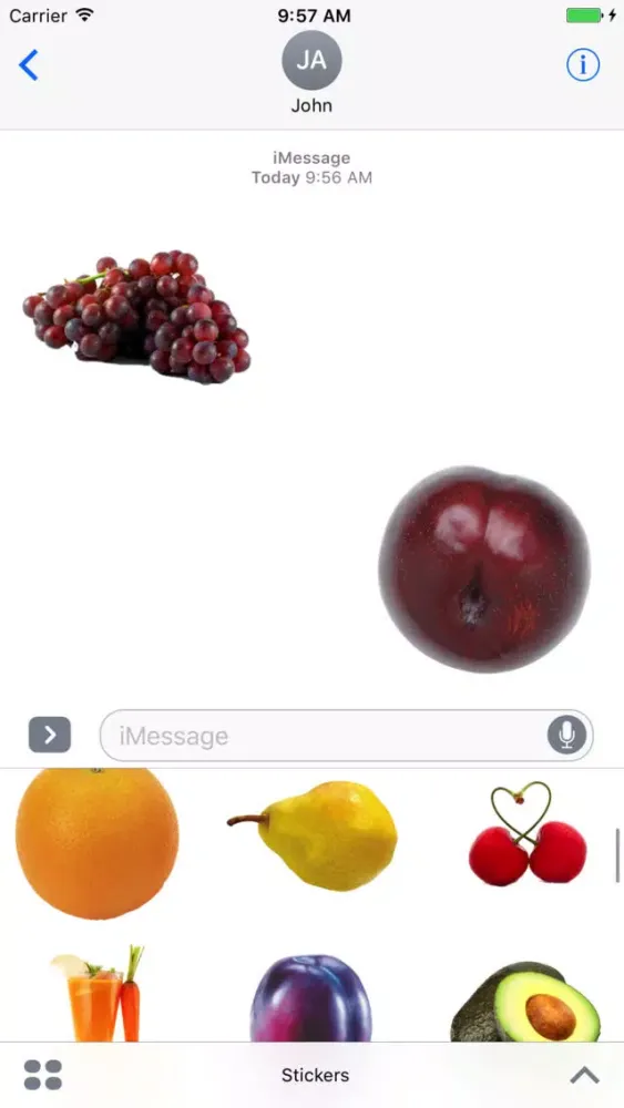 Скриншоты Fruits Pack for iMessage