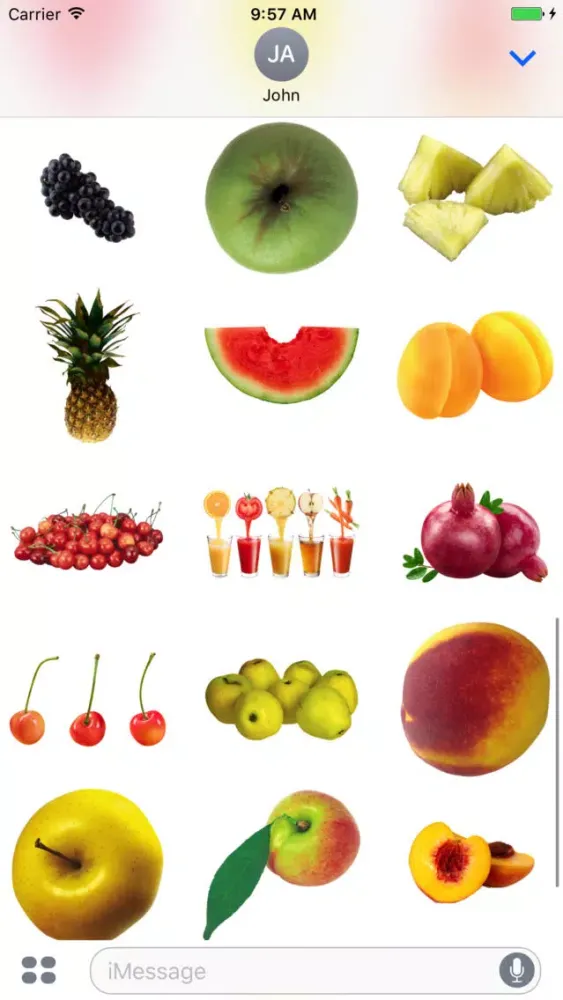 Скриншоты Fruits Pack for iMessage