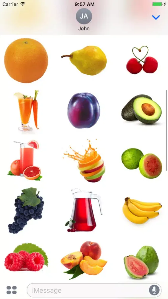 Скриншоты Fruits Pack for iMessage