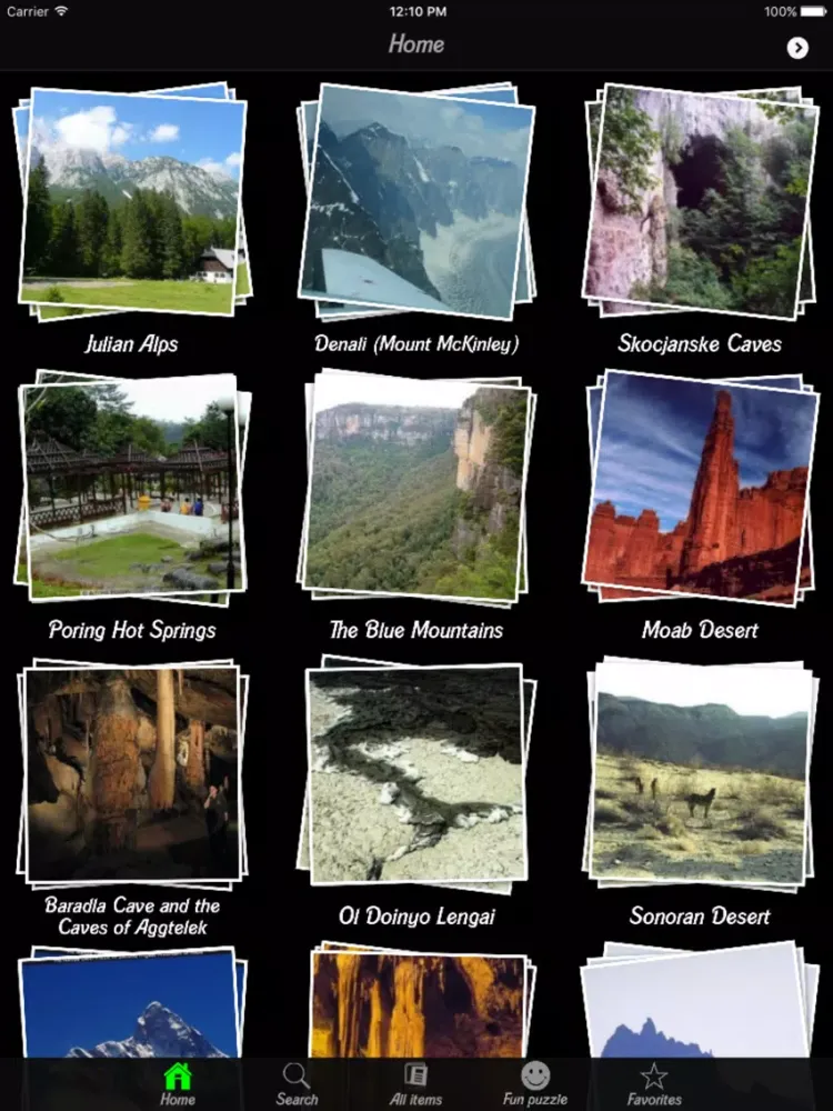 Extreme Environments Info iPad  स्क्रीनशॉट