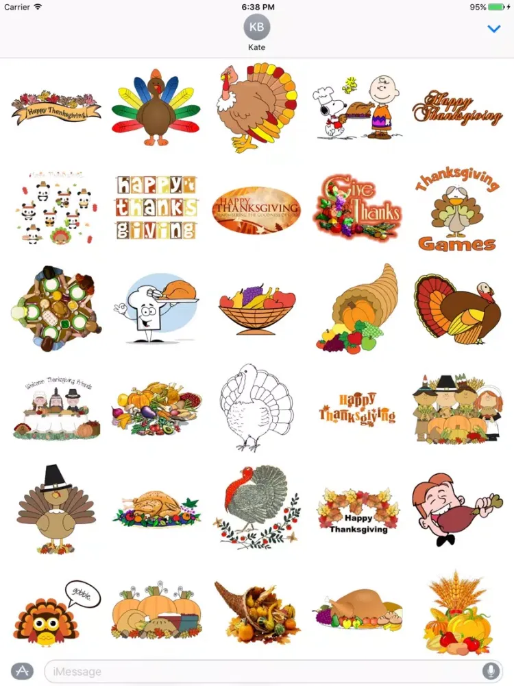 Captures d'écran de Give Thanks with iMessage iPad 