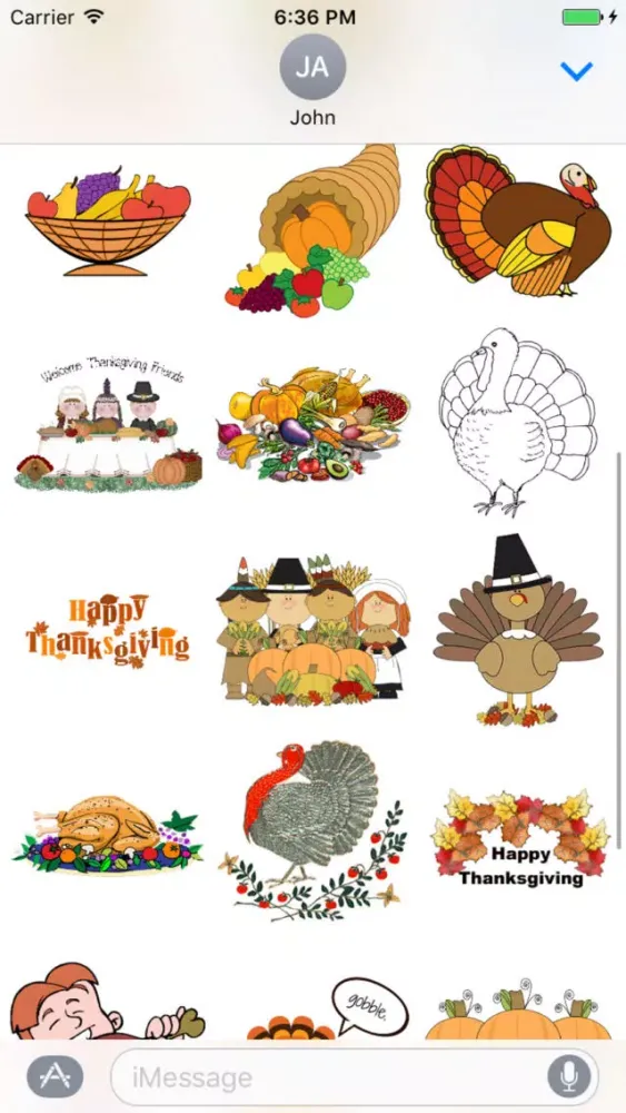 Captures d'écran de Give Thanks with iMessage