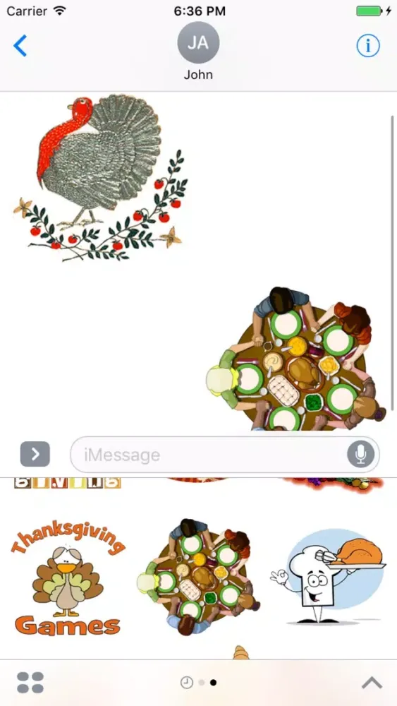 Captures d'écran de Give Thanks with iMessage