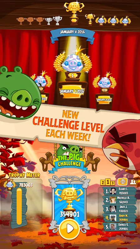 Capturas de tela do Angry Birds