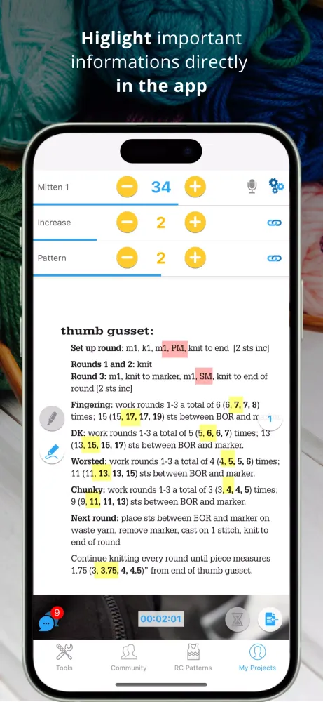 My Row Counter سکرین شاٹس