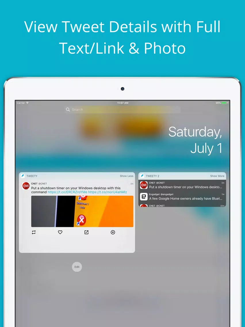 Tweety Pro Widgets for Twitter iPad  Ekran Görüntüleri