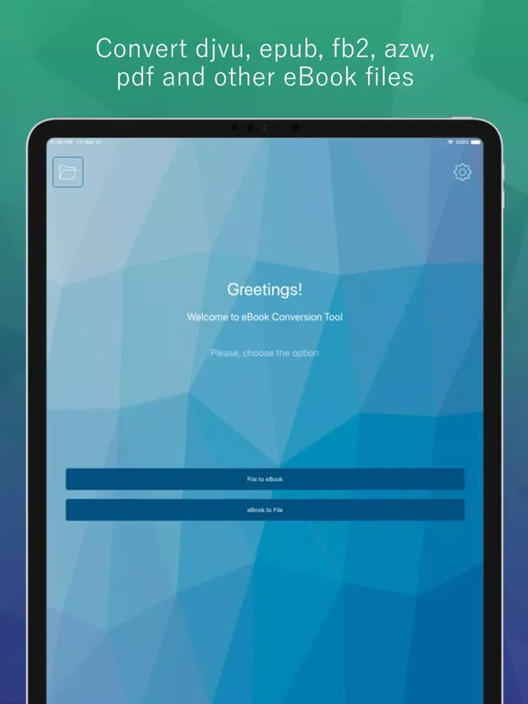 ภาพหน้าจอของ eBook Conversion Tool iPad 