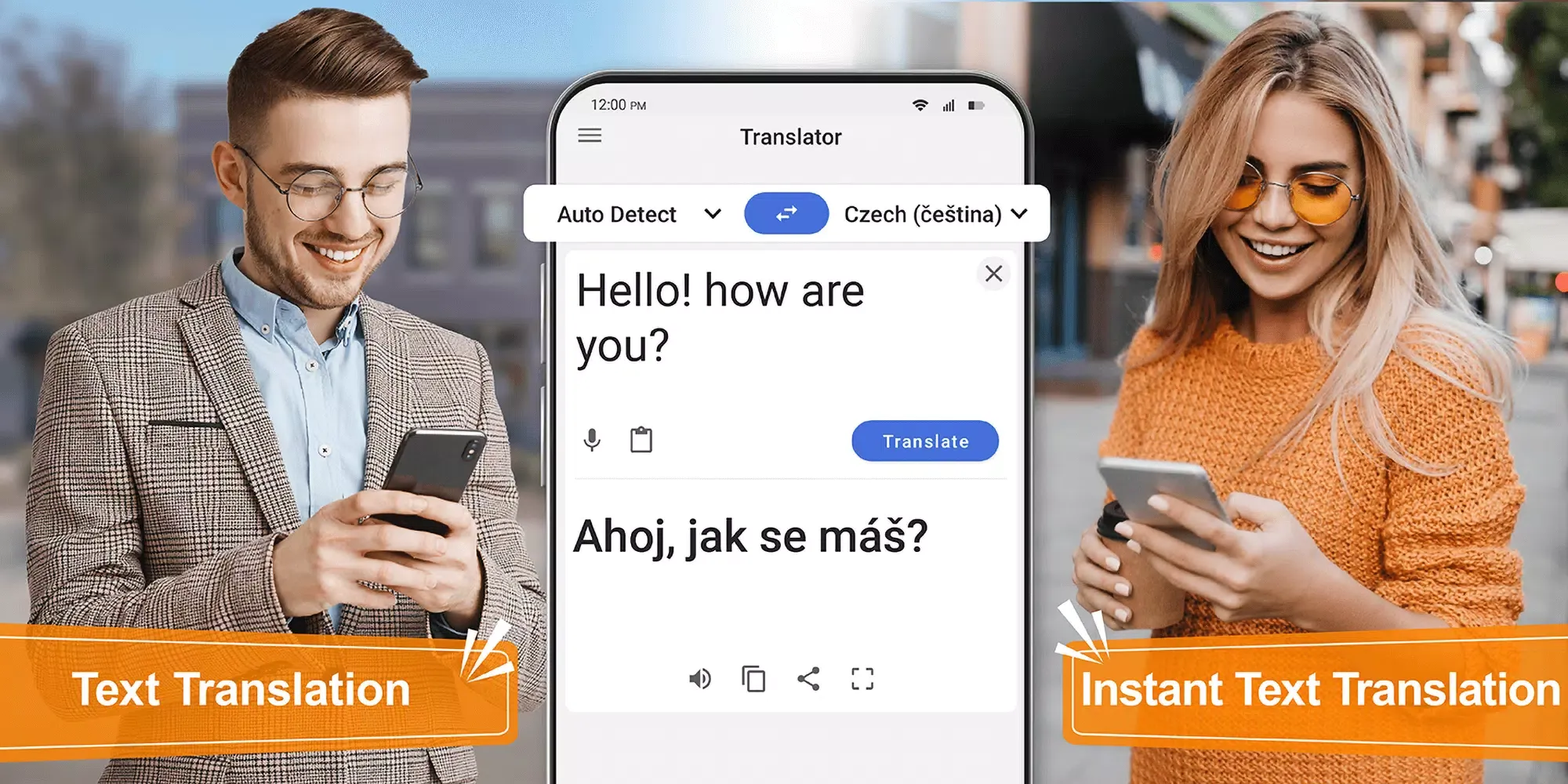 Translate App: Text and Voice Screenshots