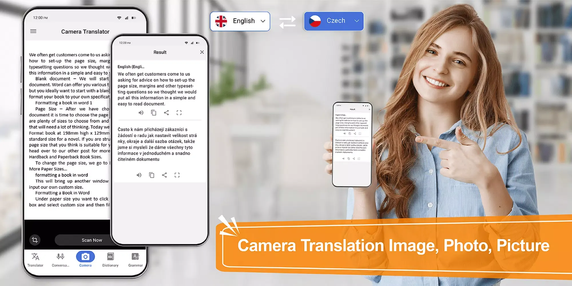 Translate App: Text and Voice Screenshots
