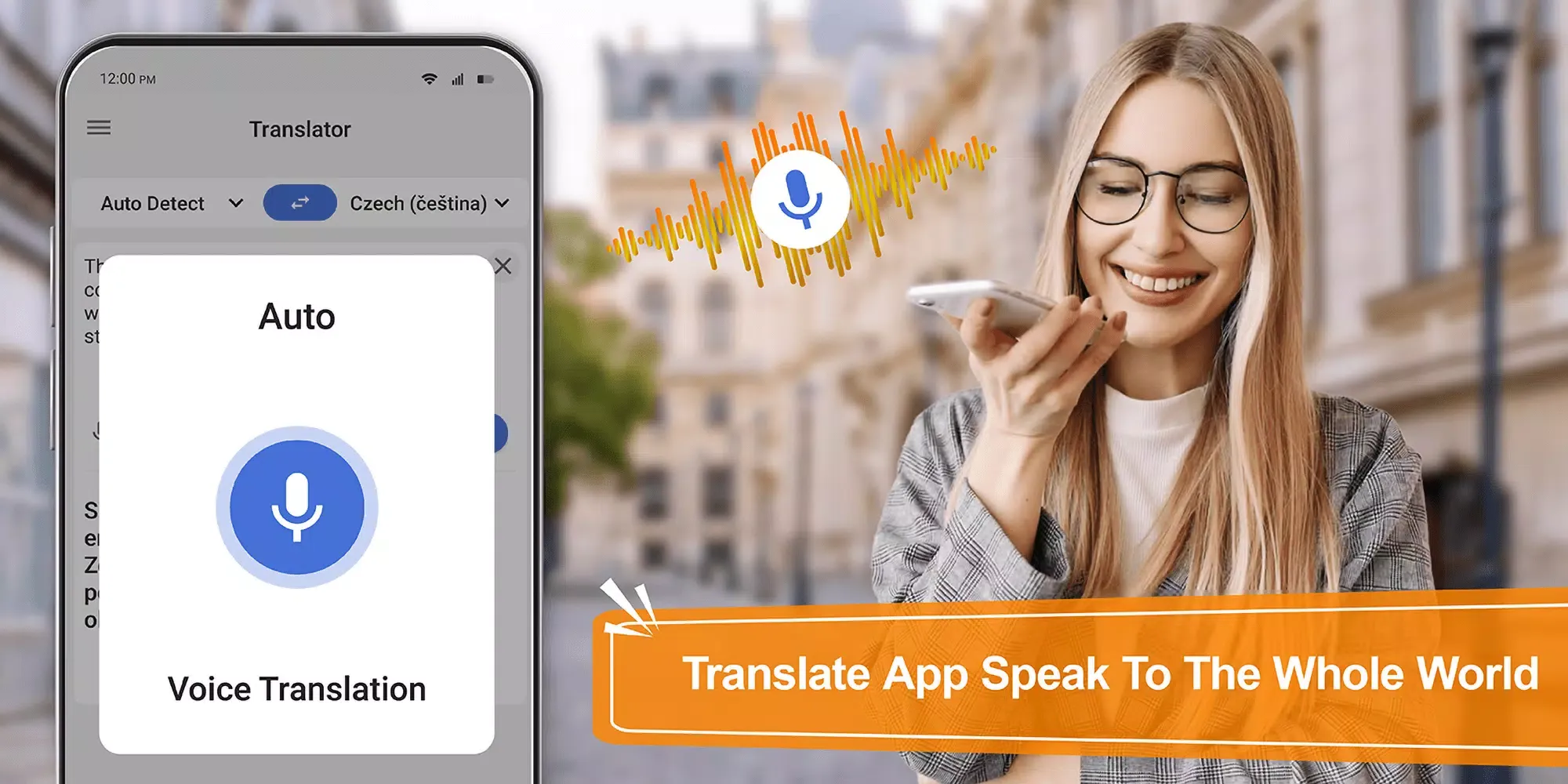 Translate App: Text and Voice Screenshots