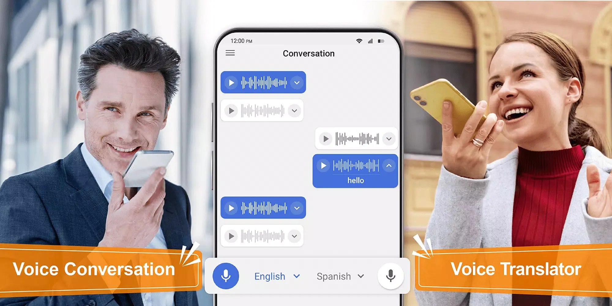 Translate App: Text and Voice Screenshots