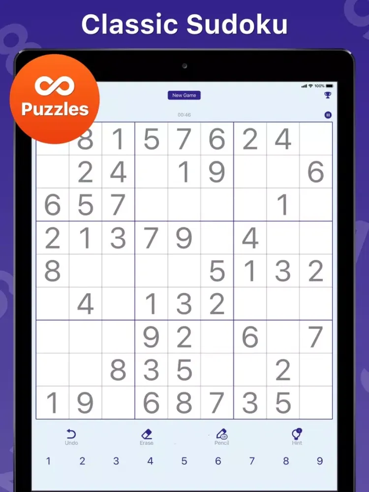 Sudoku: Number Puzzle Games iPad  Screenshots