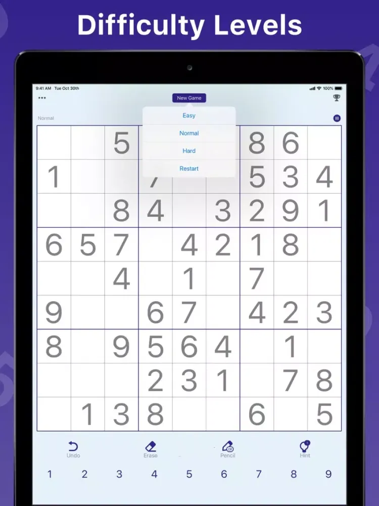 Sudoku: Number Puzzle Games iPad  Screenshots
