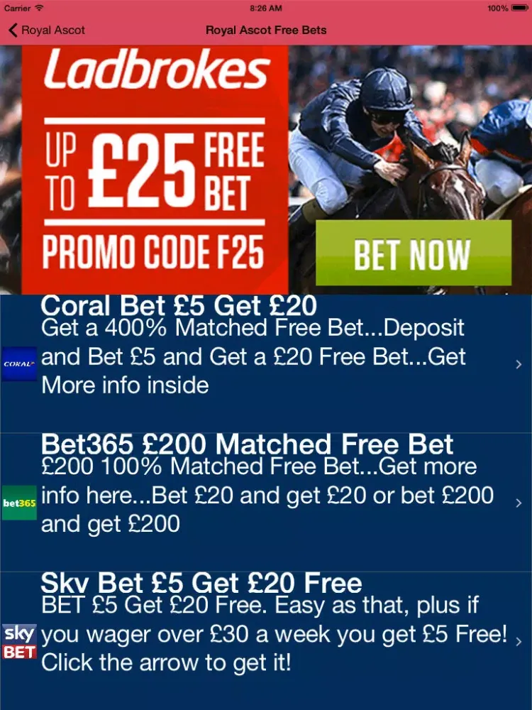 Captures d'écran de Royal Ascot 2015 Betting Tips - Free Bets & Betting Tips on all the Races iPad 