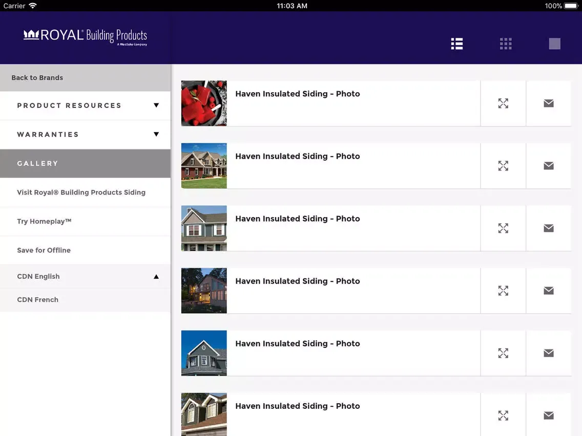 Captures d'écran de Royal Canada Resources App iPad 
