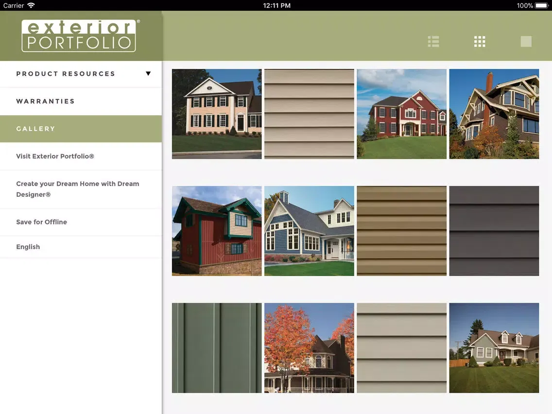 Exterior Portfolio Resources iPad  Screenshots