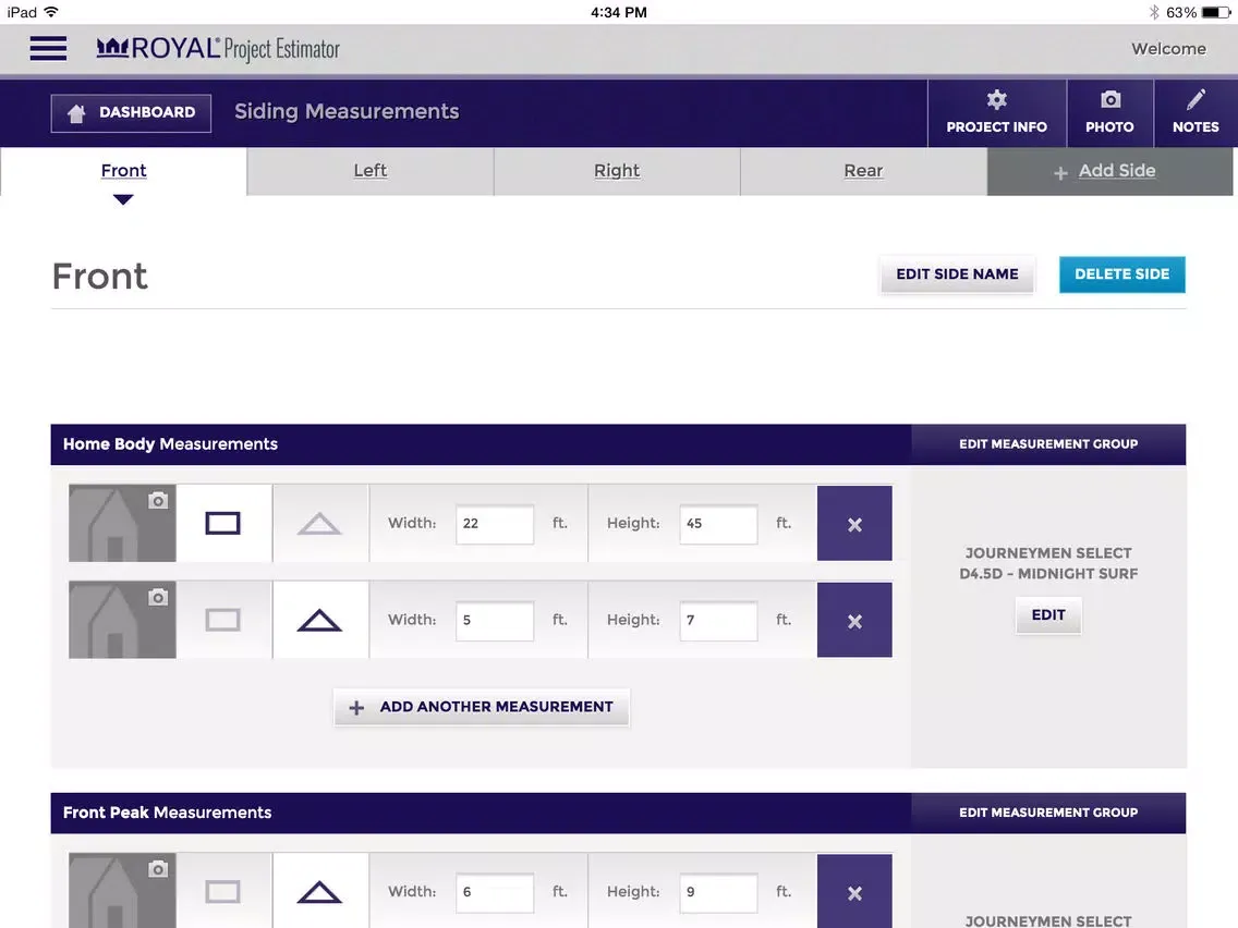 Capturas de tela do RBP Estimator iPad 