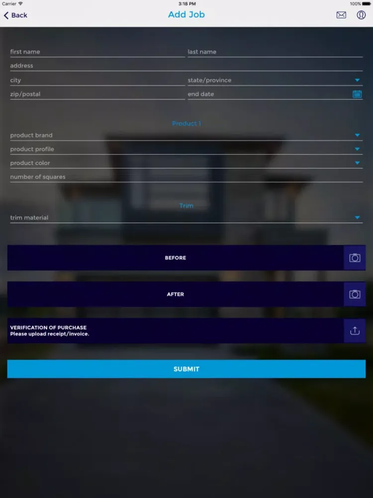 Screenshot di Royal® Preferred Contractor iPad 