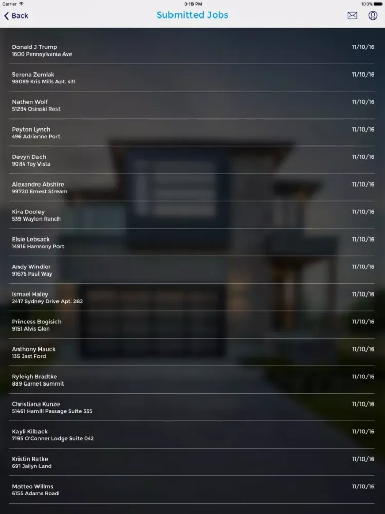 Screenshot di Royal® Preferred Contractor iPad 