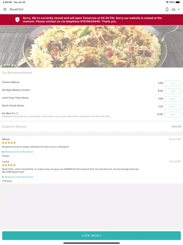 RoyalChef iPad 应用截图
