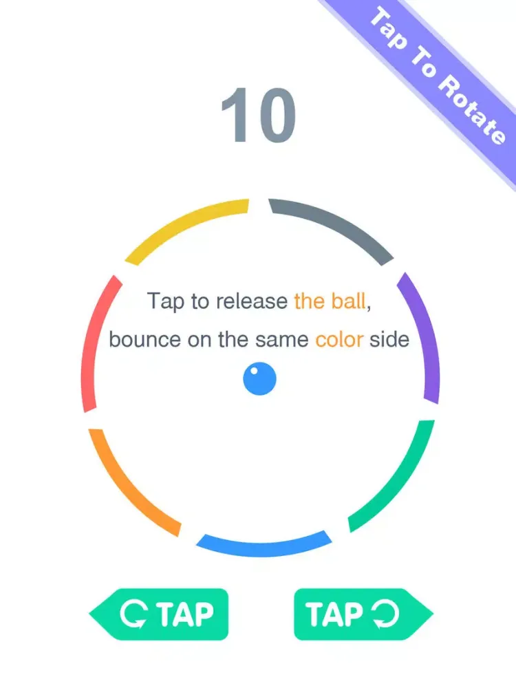 Ảnh chụp màn hình của Color Bounce - Spinny Circle&Drop Ball Simple Reaction Game iPad 
