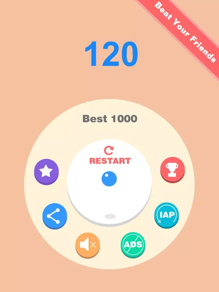 Ảnh chụp màn hình của Color Bounce - Spinny Circle&Drop Ball Simple Reaction Game iPad 