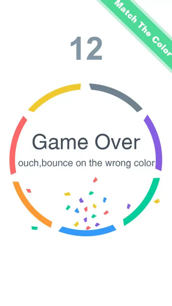 Ảnh chụp màn hình của Color Bounce - Spinny Circle&Drop Ball Simple Reaction Game
