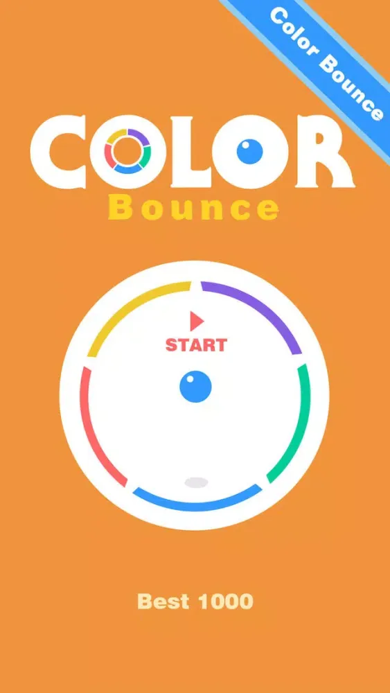 Ảnh chụp màn hình của Color Bounce - Spinny Circle&Drop Ball Simple Reaction Game
