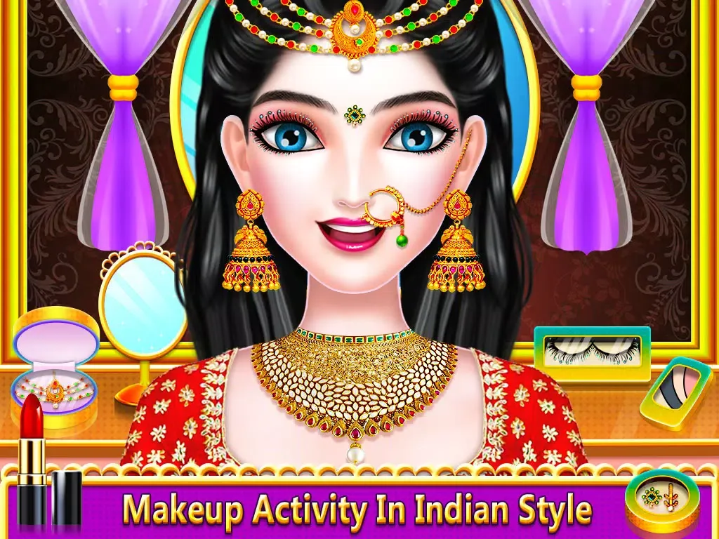 Indian Wedding Makeup Dress-Up应用截图