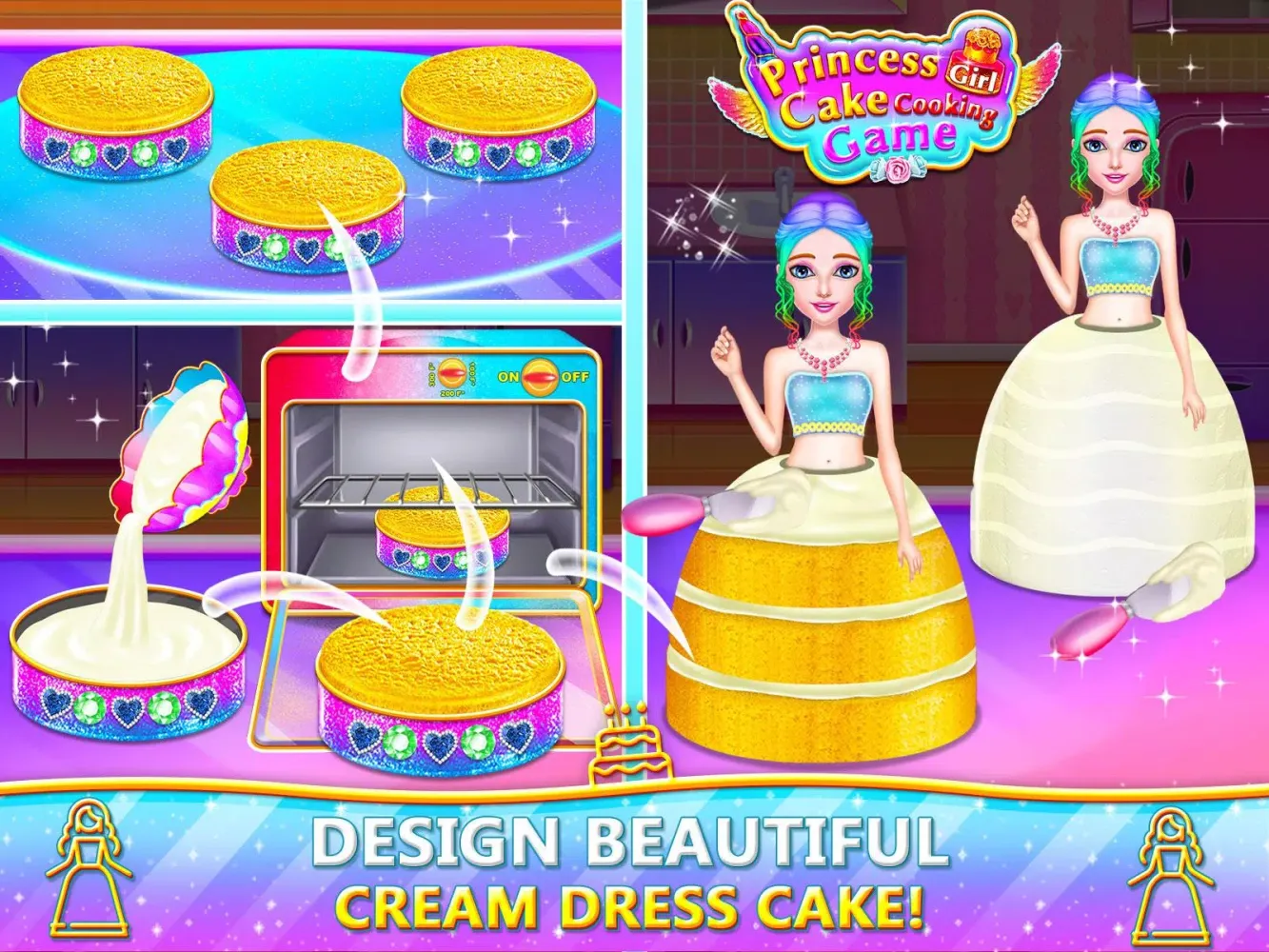 Princess Cake Cooking Games应用截图