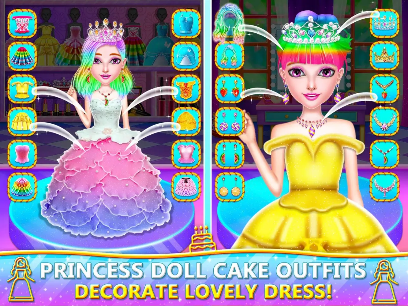 Princess Cake Cooking Games应用截图
