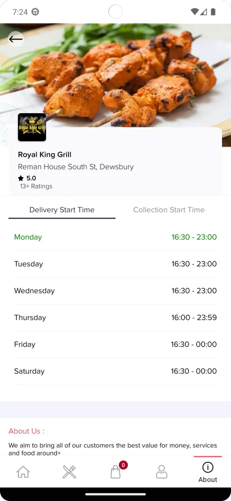 Capturas de tela do Royal King Grill