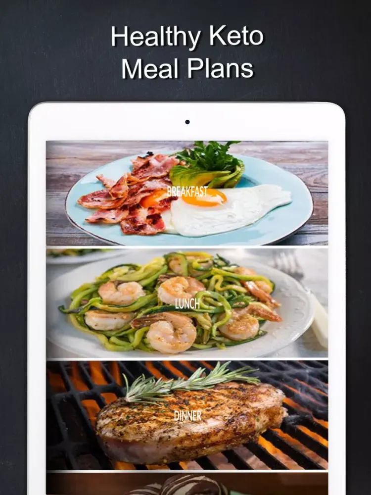 Ảnh chụp màn hình của Keto Diet Recipes - Low Carb iPad 