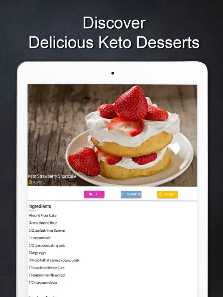 Ảnh chụp màn hình của Keto Diet Recipes - Low Carb iPad 