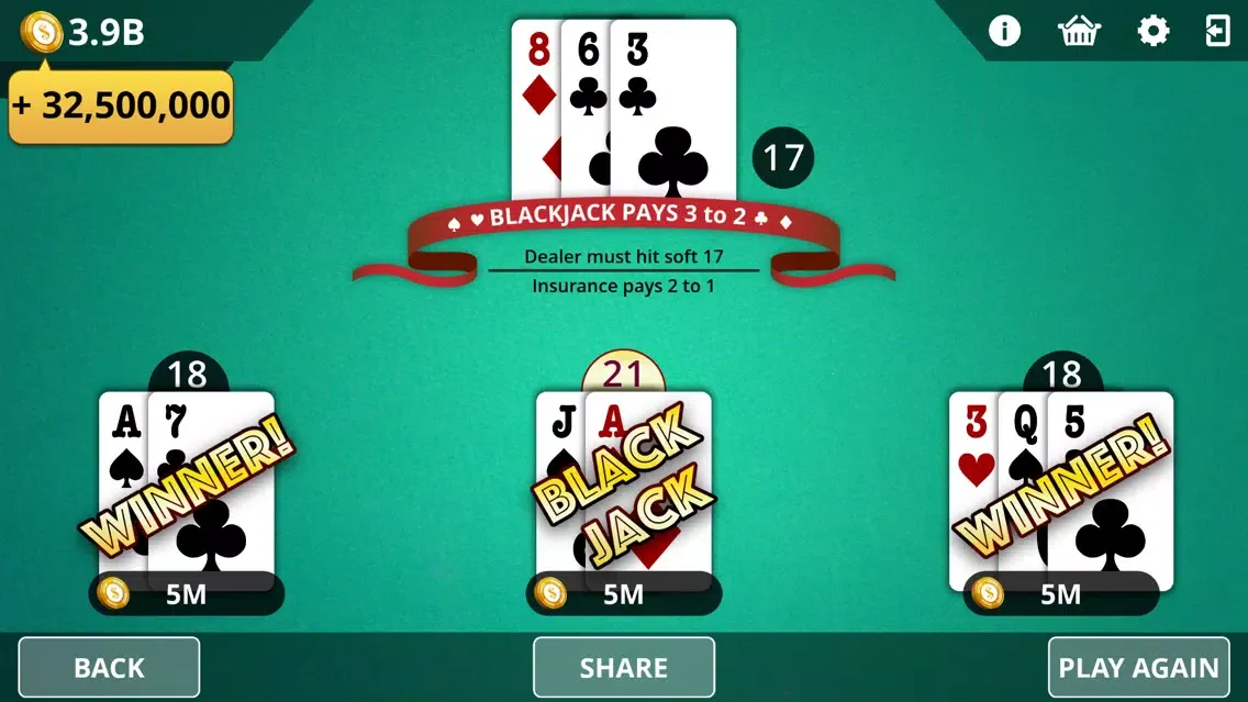 Blackjack - Royal Online Casino स्क्रीनशॉट