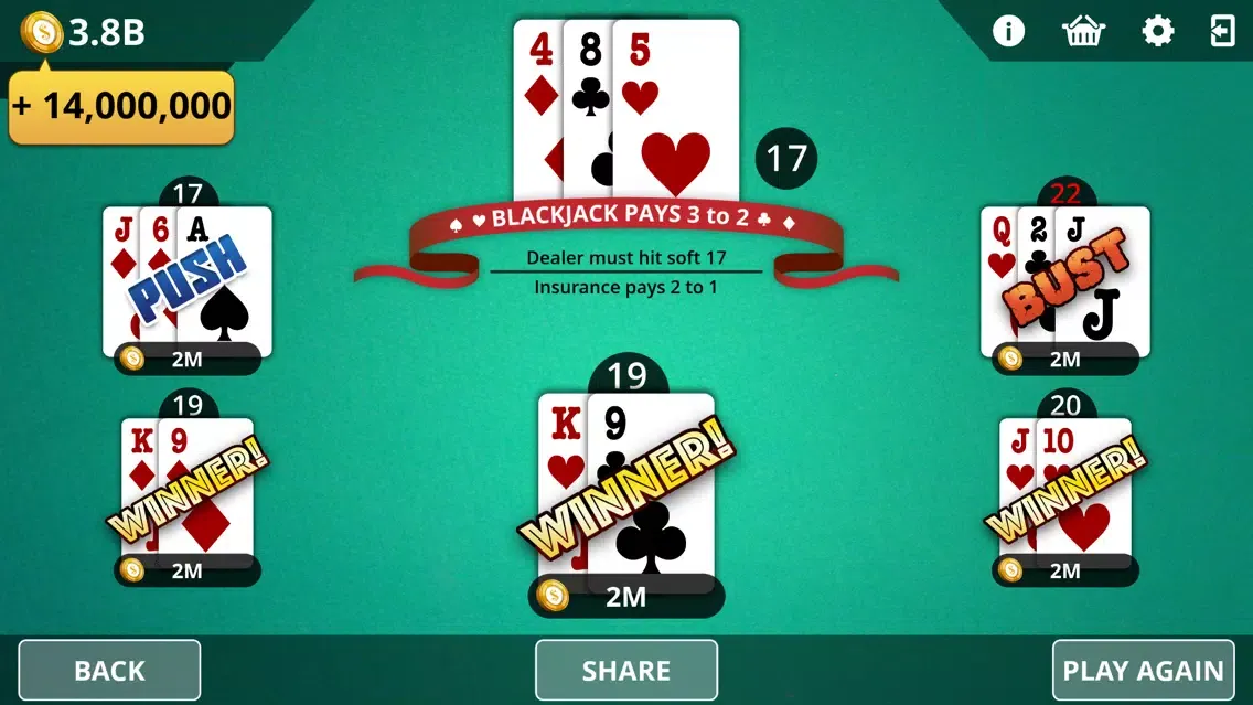 Blackjack - Royal Online Casino स्क्रीनशॉट