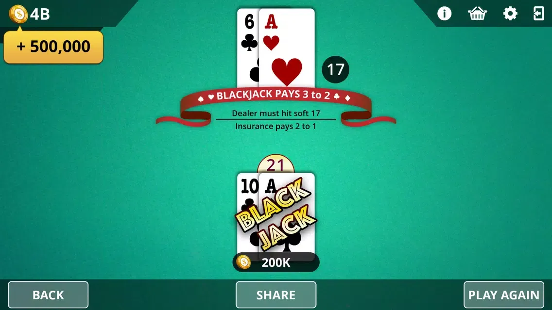 Blackjack - Royal Online Casino स्क्रीनशॉट