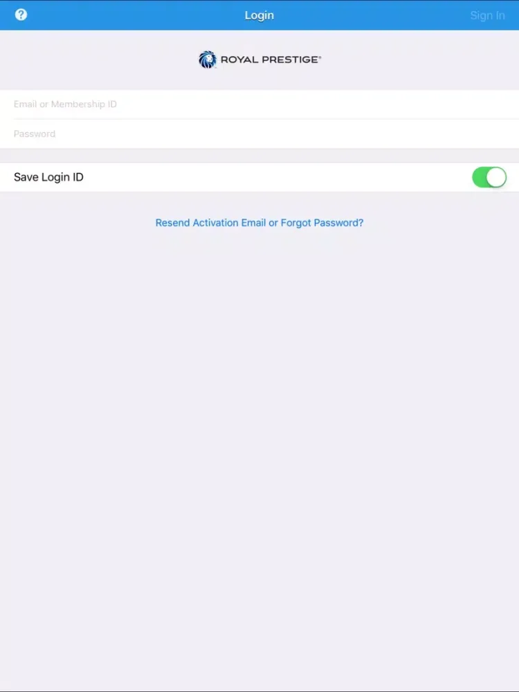 Zrzuty ekranu Royal Prestige Pay iPad 