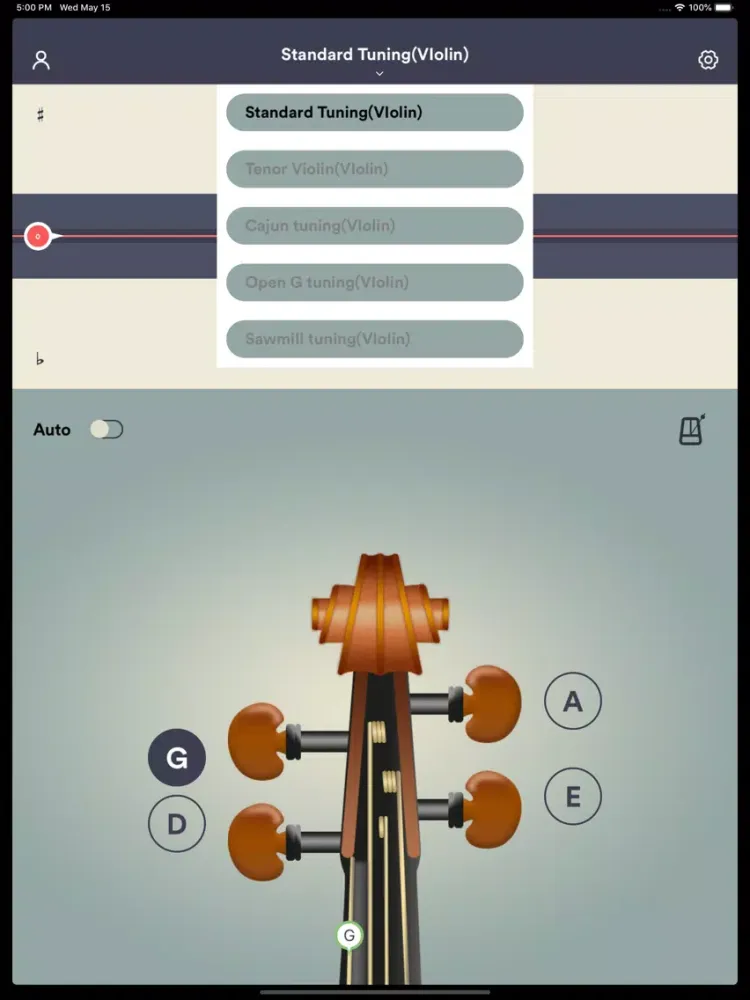 violin tuner -also viola cello iPad  سکرین شاٹس