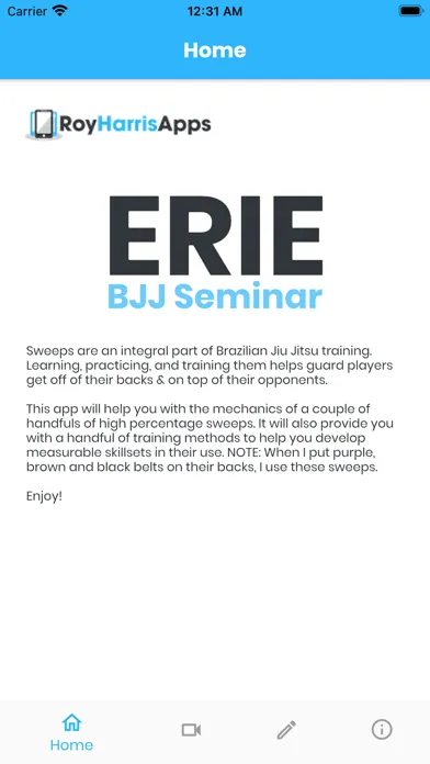 Zrzuty ekranu Erie BJJ Seminar