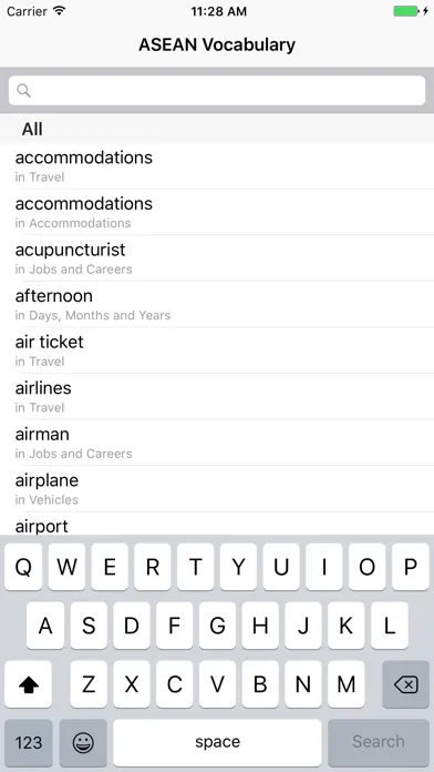 Royal Society Mobile: ASEAN Vocabulary Screenshots