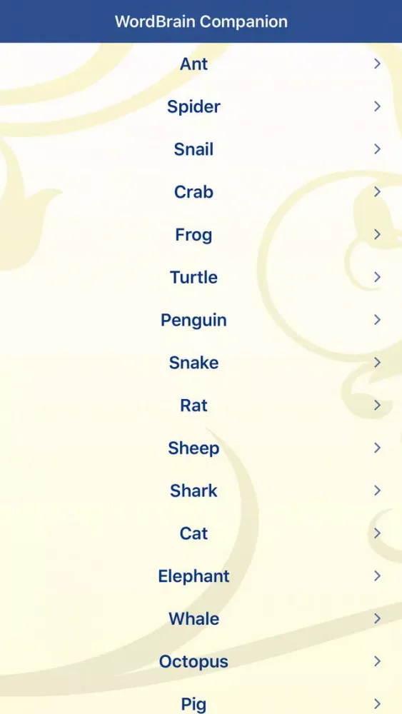 Cheat Companion for Word Brain - all answers, hints and cheats for the app Word Brain - FREE! Screenshots