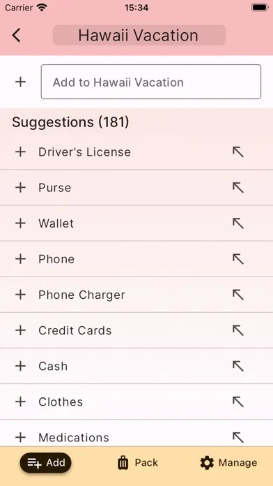 Travel Checklist Plus Screenshots