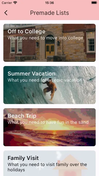 Travel Checklist Plus Screenshots