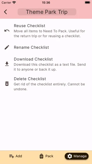 Travel Checklist Plus Screenshots