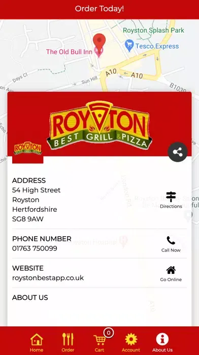 Tangkapan layar Royston Best Grill & Pizza