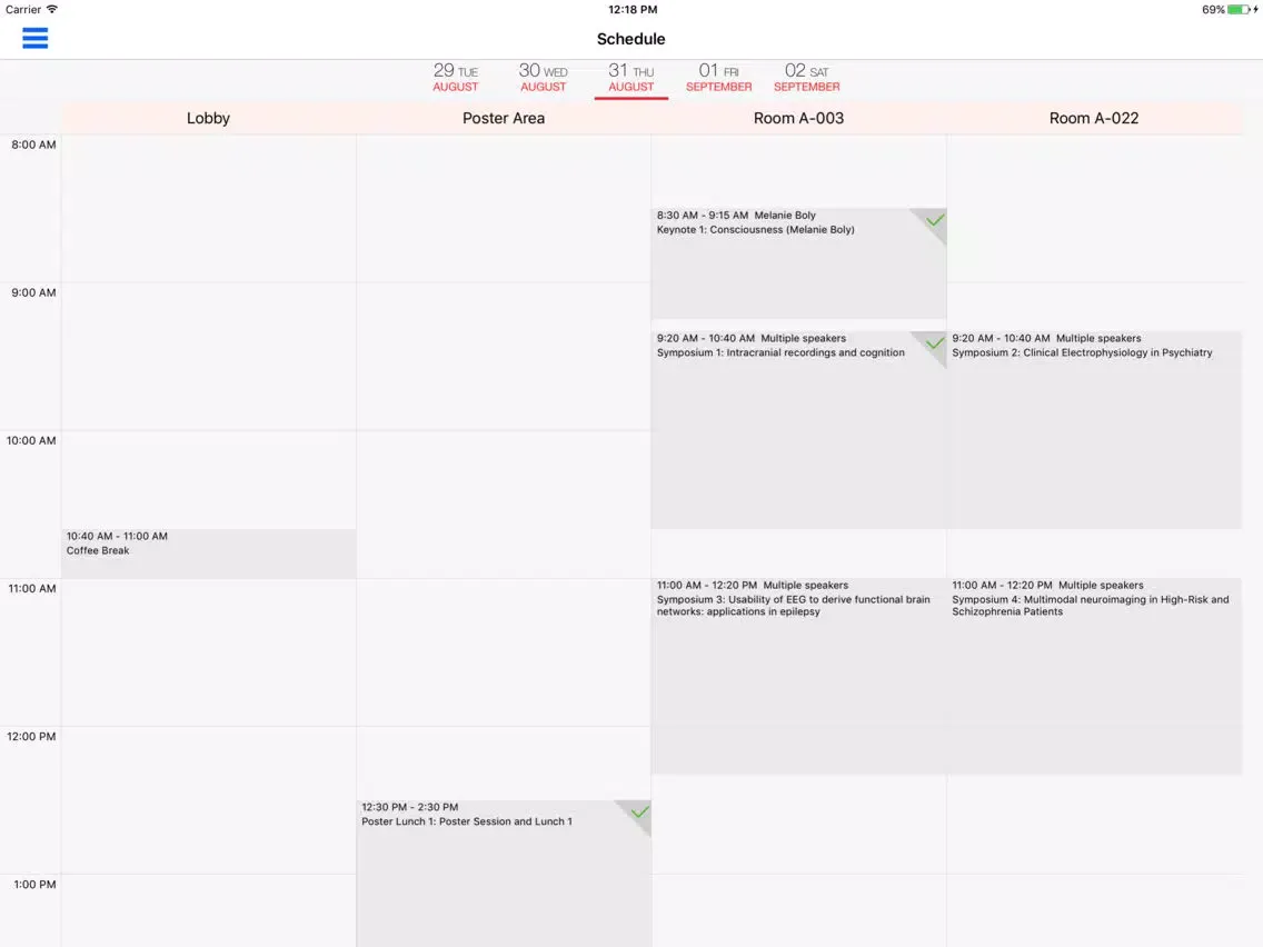 Capturas de tela do BaCI 2017: International Conference iPad 