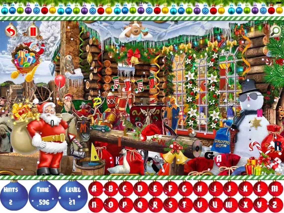 Hidden Alphabets : Christmas Frozen Hidden Objects iPad  Screenshots