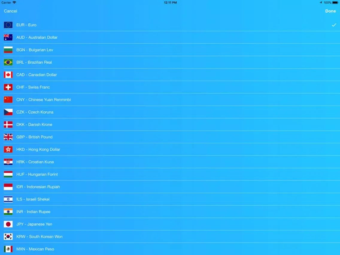 Kurrency iPad 应用截图